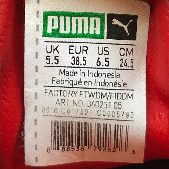 Puma Mens Suede Classic Lace Up Sneakers Shoes 360231-05 Mono Red Size 6.5 - Picture 10 of 10
